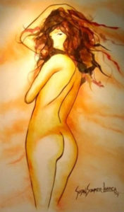Painting of a nude girl named Sexy Flip